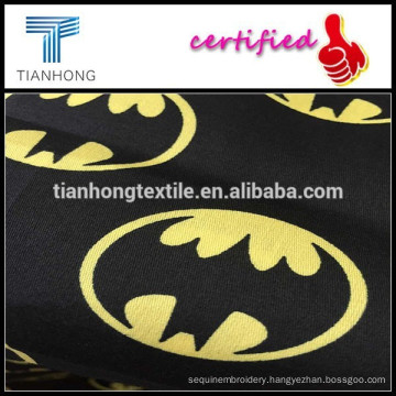 The bat cartoon printed fabrics/animal print fabric/Black printed poplin fabric